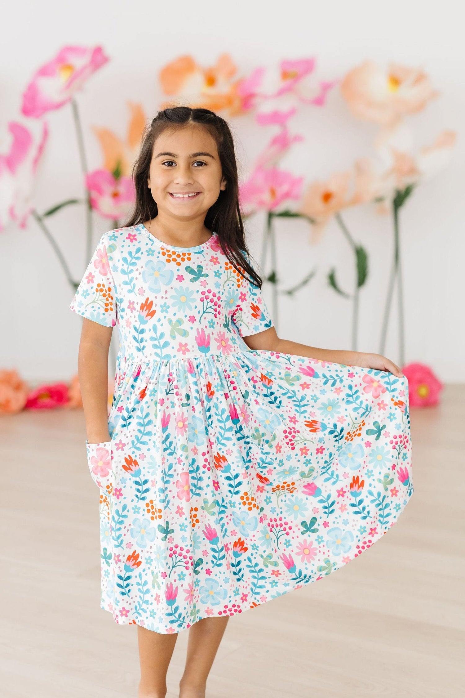 Sunlit Garden S/S Pocket Twirl Dress - Image 3