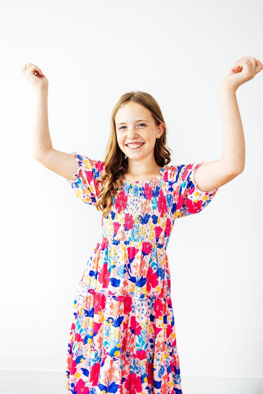 Sunshine Garden Smocked Ruffle Dress - Image 4