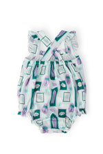 Surfer Girl Ruffle Cross Back Romper - Image 2