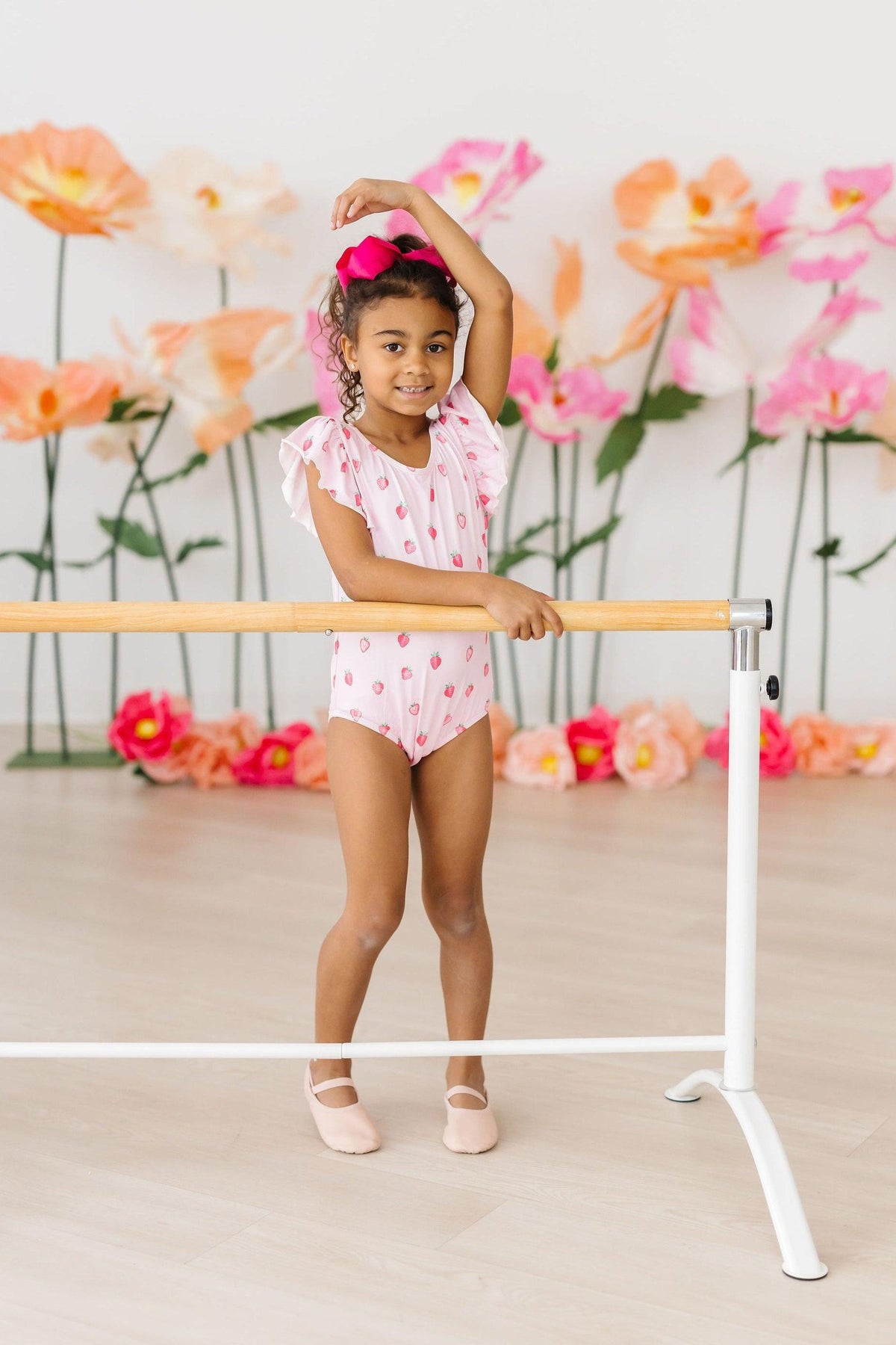 Sweet Strawberries S/S Flutter Sleeve Leotard - Image 2