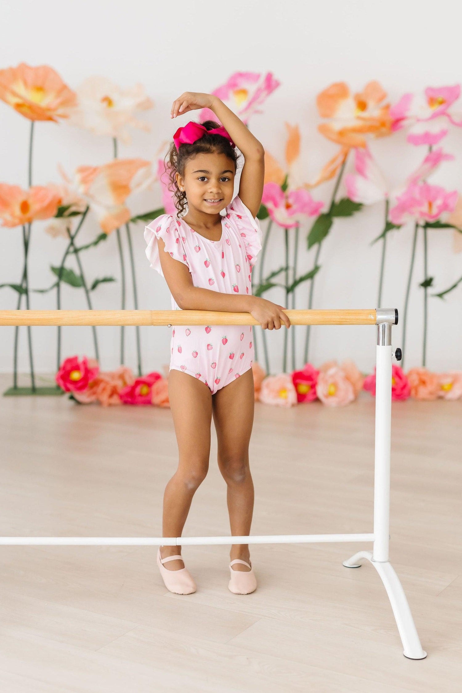 Sweet Strawberries S/S Flutter Sleeve Leotard - Image 2