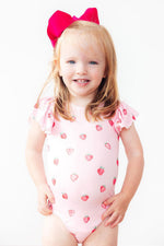 Sweet Strawberries S/S Flutter Sleeve Leotard - Image 4