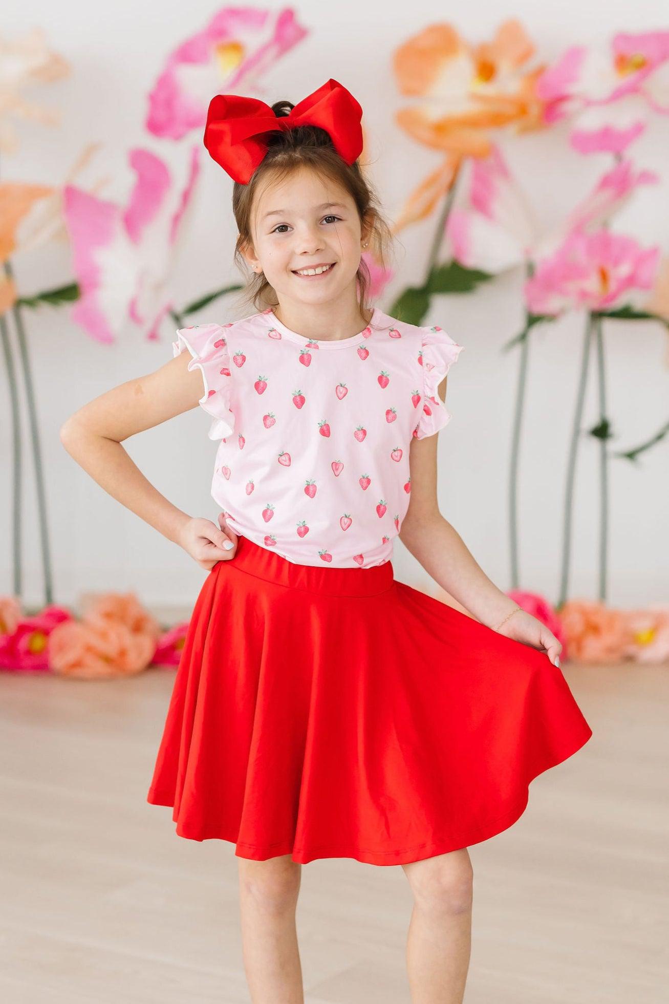 Sweet Strawberries S/S Ruffle Tee - Image 3