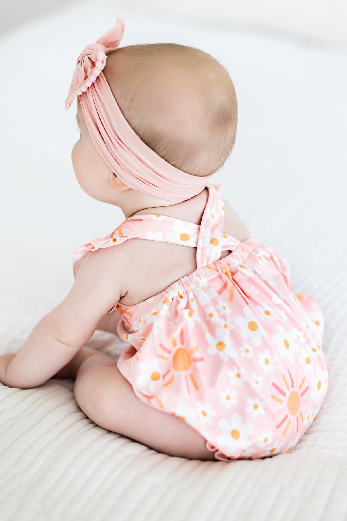 Sweet & Sunny Ruffle Cross Back Romper - Image 4