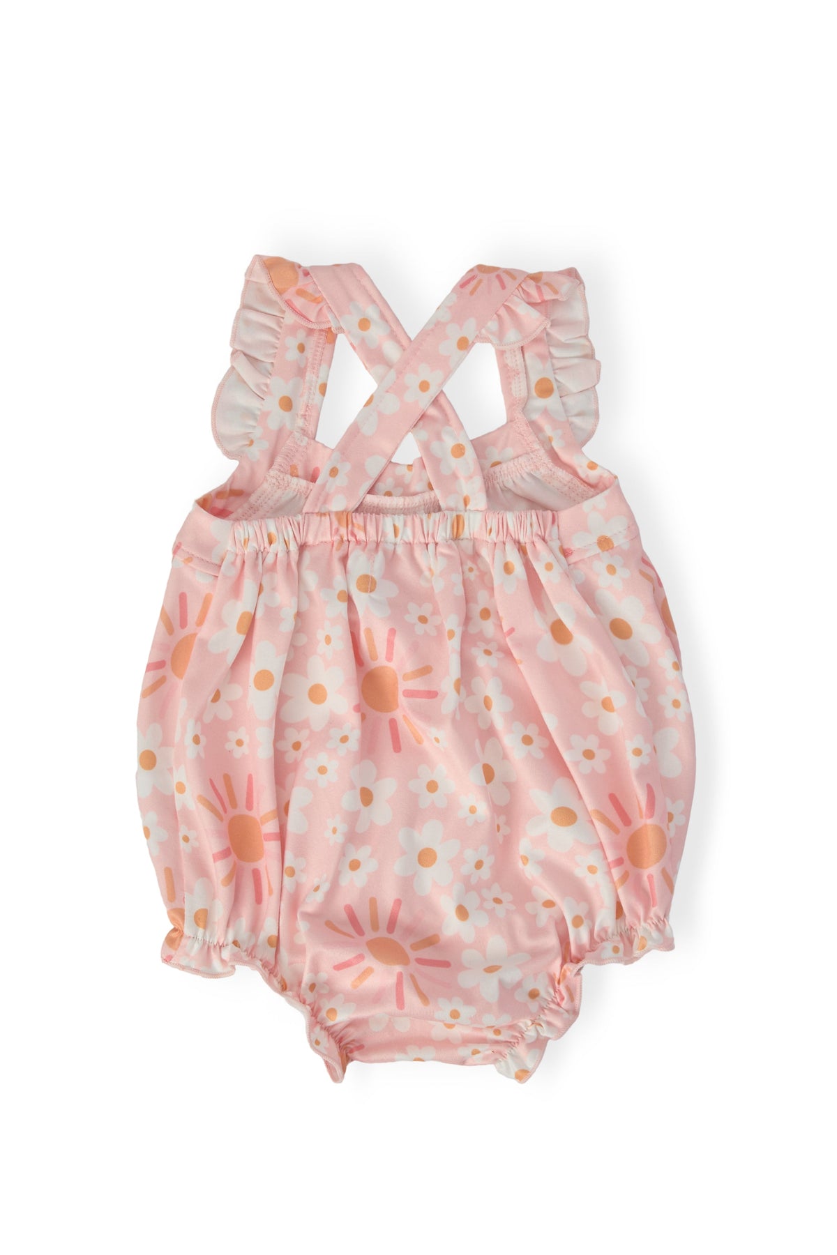 Sweet & Sunny Ruffle Cross Back Romper - Image 5