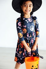 Sweet Tooth 3/4 Sleeve Pocket Twirl Dress - Image 3