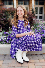 TCU Plaid Frog 3/4 Sleeve Pocket Twirl Dress - Image 10