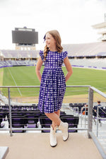 TCU Plaid Frog Flutter Twirl Dress - Image 5