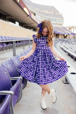 TCU Plaid Frog Flutter Twirl Dress - Image 6