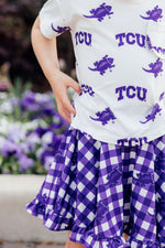TCU Plaid Frog Ruffle Twirl Skort - Image 2