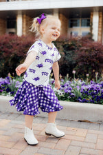 TCU Plaid Frog Ruffle Twirl Skort - Image 6