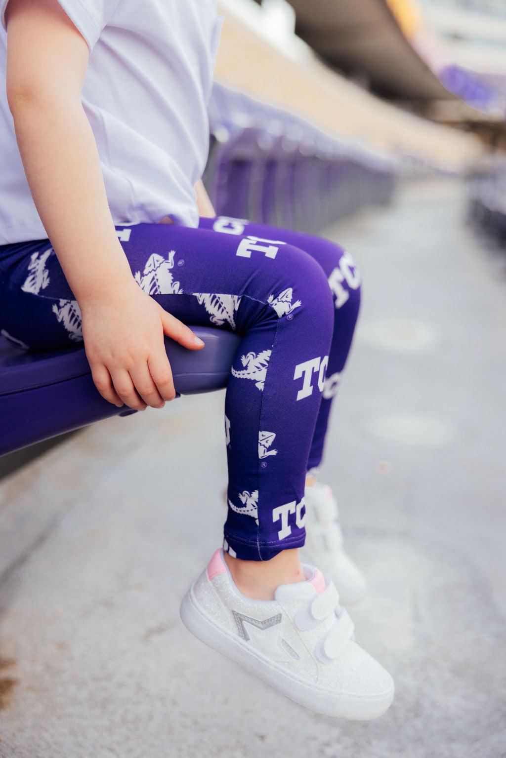 TCU Purple Frog Leggings - Image 2