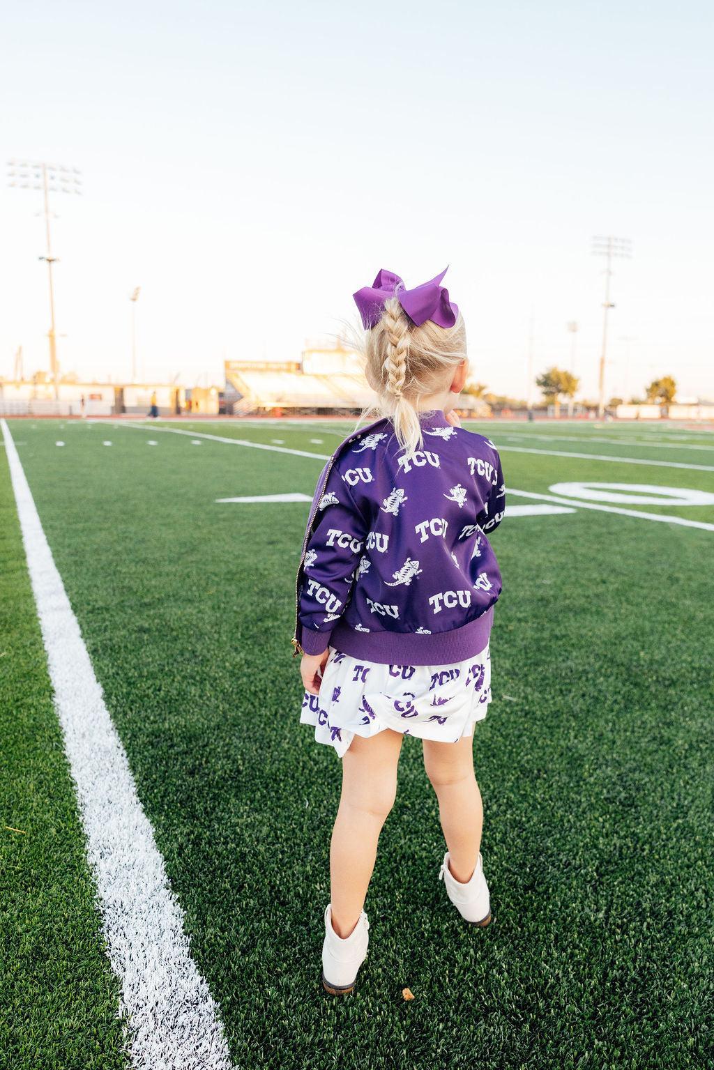 TCU Purple Frog Satin Jacket - Image 2