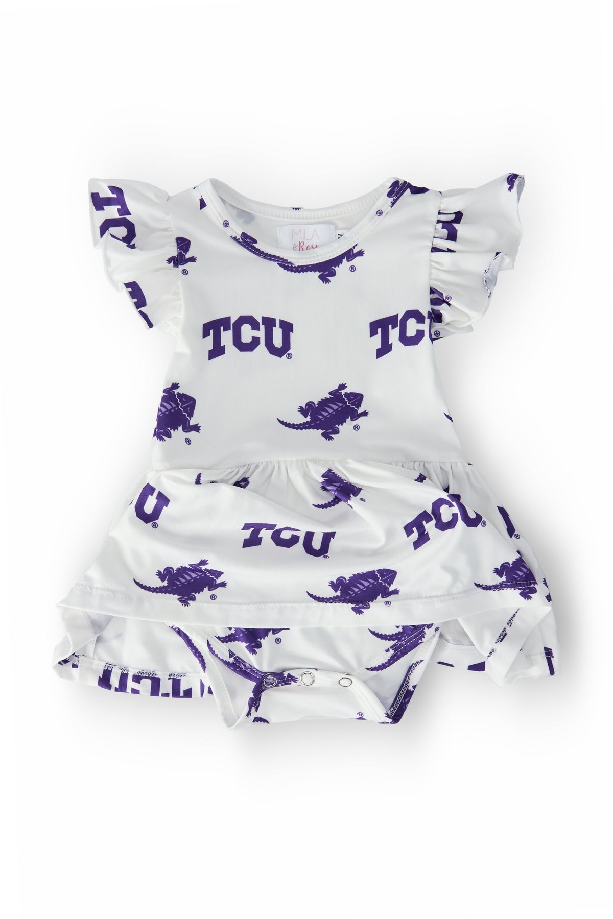 TCU White Frog Flutter Twirl Bodysuit - Image 2