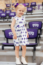 TCU White Frog Flutter Twirl Dress - Image 4