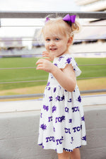 TCU White Frog Flutter Twirl Dress - Image 5