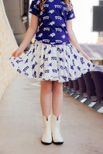 TCU White Frog Ruffle Twirl Skort - Image 2