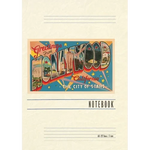 Vintage Lined Notebook Greetings from Hollywood, California - Paperback