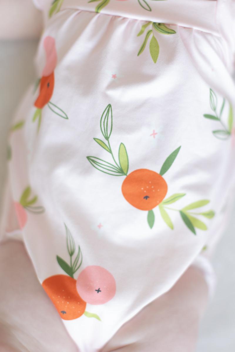 Tangerine Ruffle Cross Back Romper - Image 4