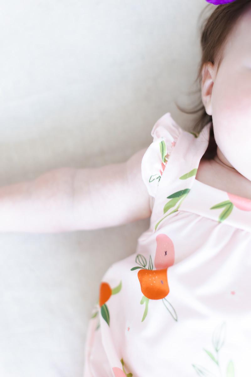 Tangerine Ruffle Cross Back Romper - Image 7