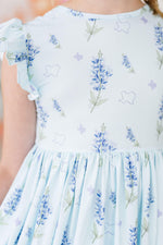 Texas Bluebonnets Flutter Sleeve Twirl Dress - Image 2