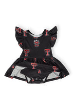 Texas Tech Black Raider Red Flutter Twirl Bodysuit - Image 2