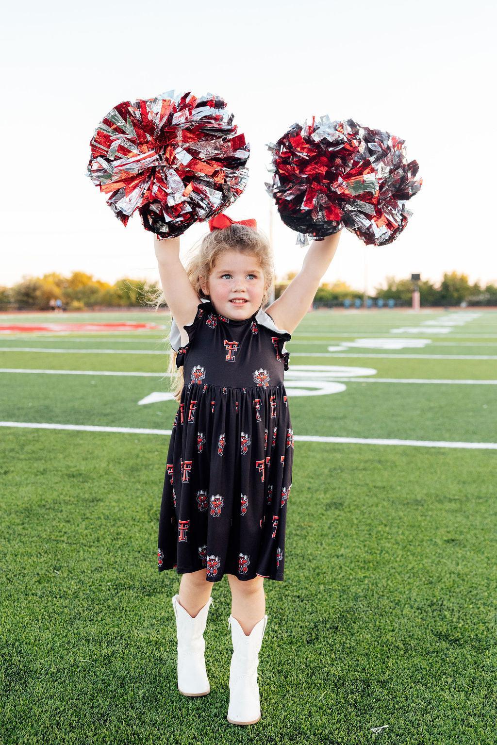 Texas Tech Black Raider Red Flutter Twirl Dress - Image 2