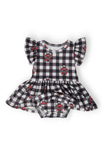 Texas Tech Plaid Raider Red Flutter Twirl Bodysuit - Image 2