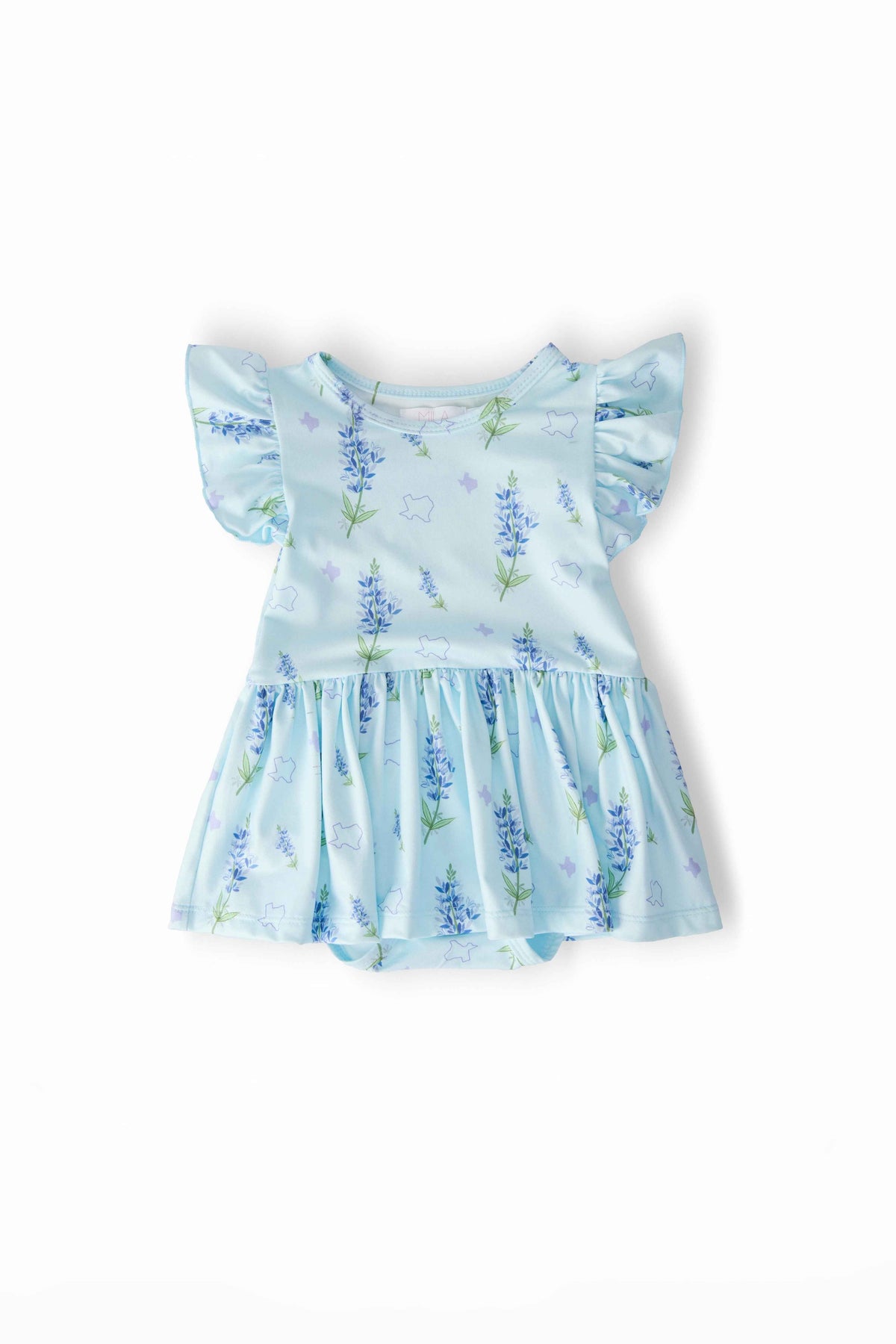 Texas Bluebonnets S/S Flutter Twirl Bodysuit