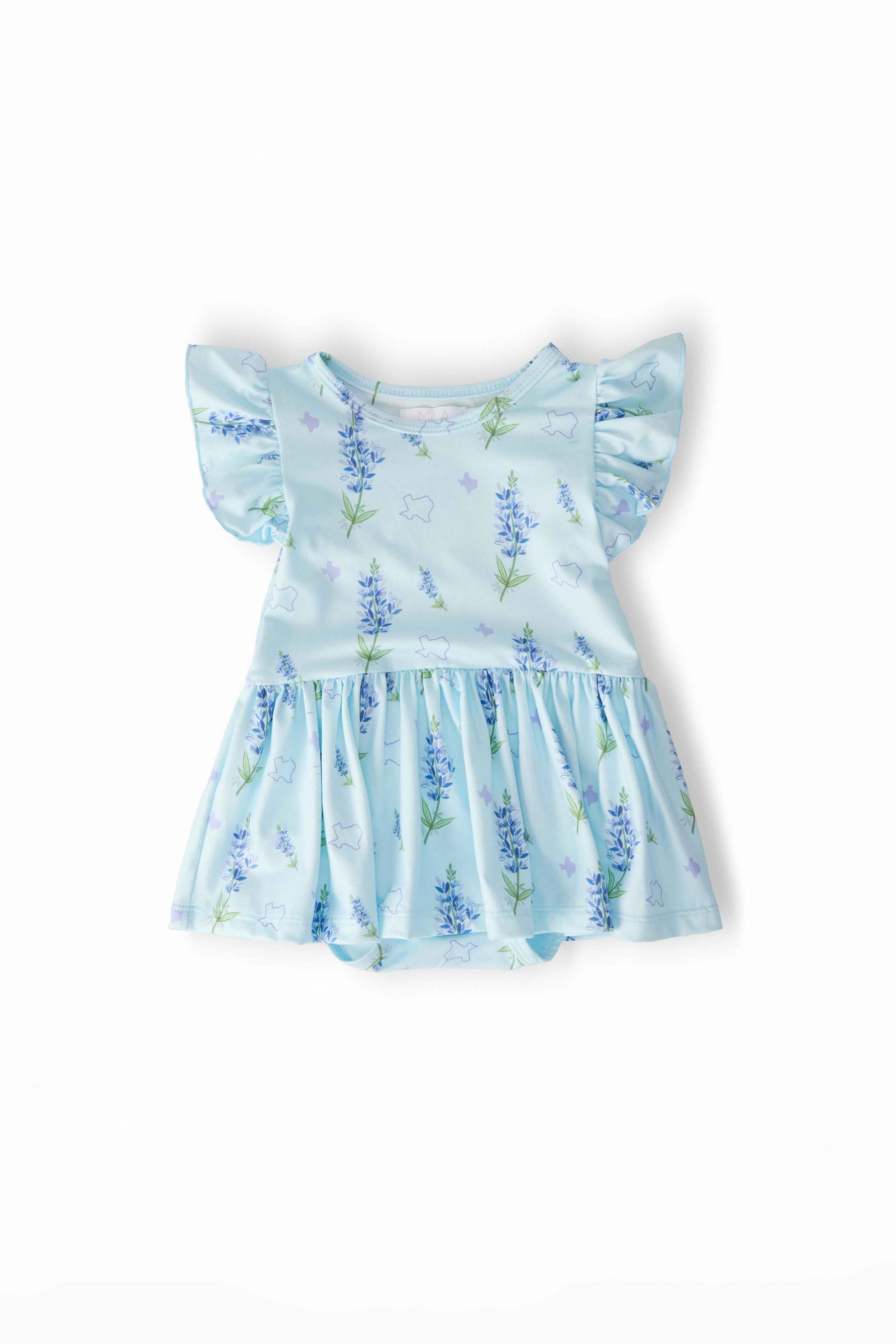 Texas Bluebonnets S/S Flutter Twirl Bodysuit