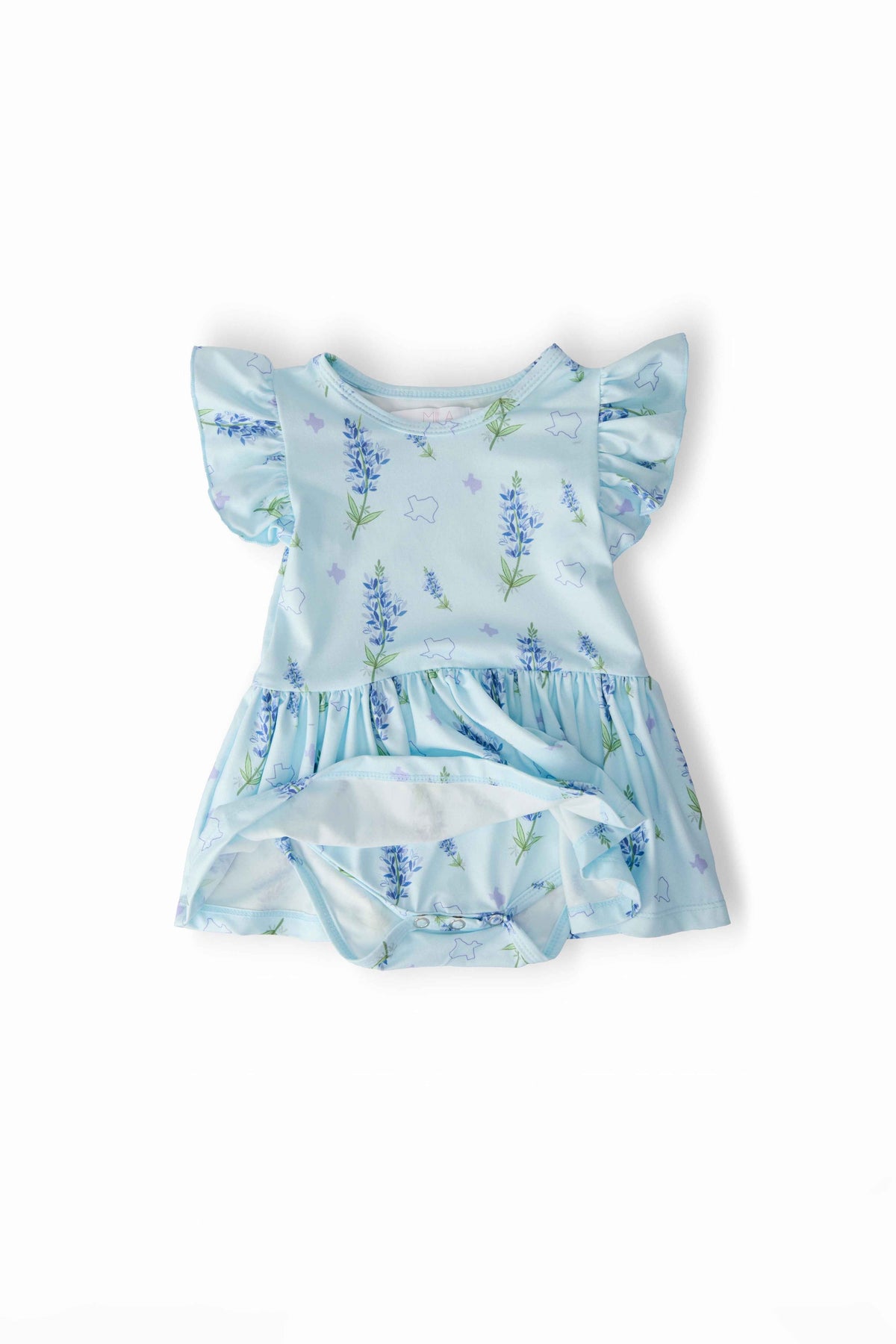 Texas Bluebonnets S/S Flutter Twirl Bodysuit