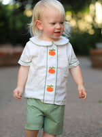 Rylee Faith Designs - Thanksgiving & Halloween Pumpkin Applique Boy's Set - alternate view 3