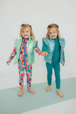 Turquoise Dot Puffer Vest - Image 3