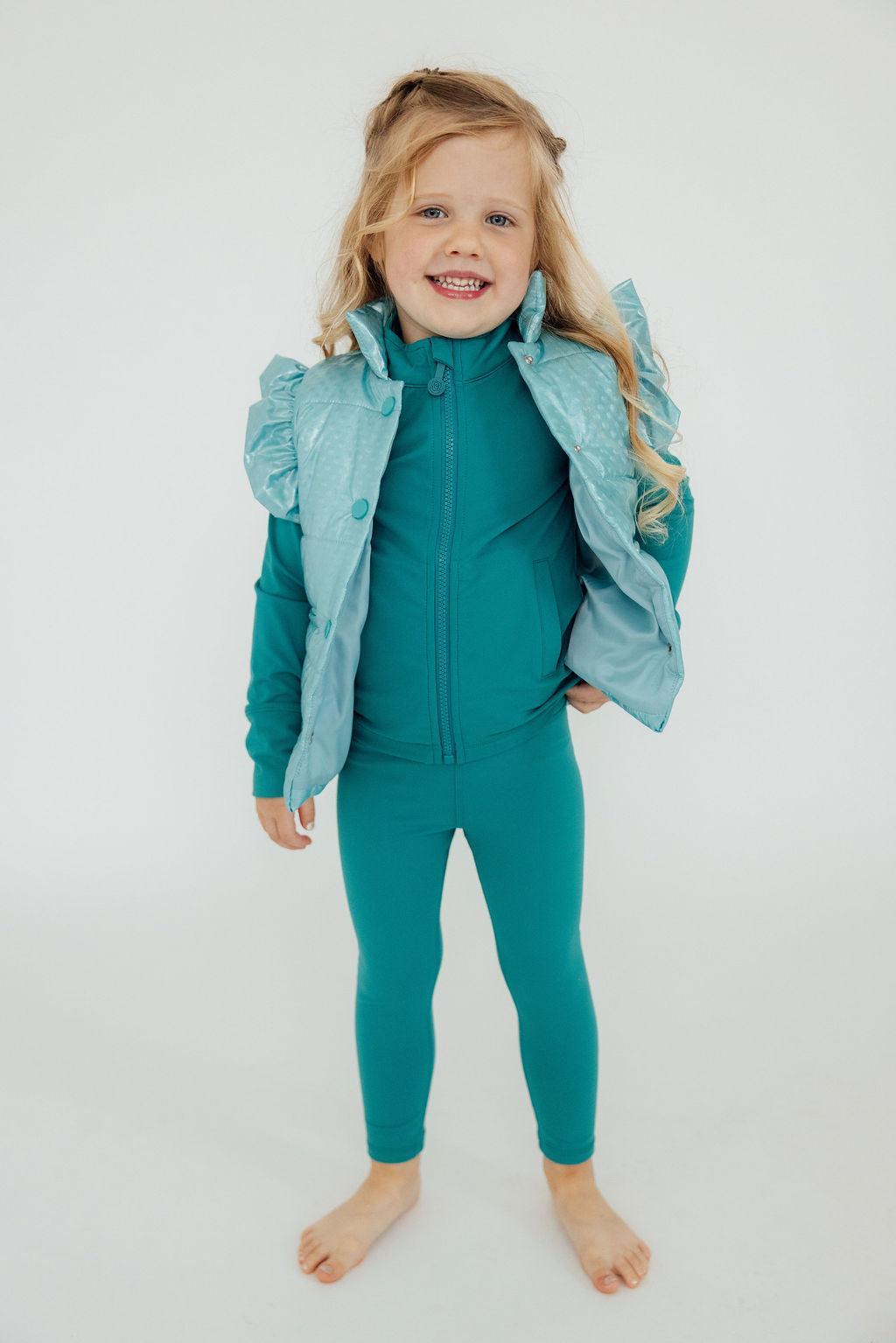 Turquoise Dot Puffer Vest - Image 4