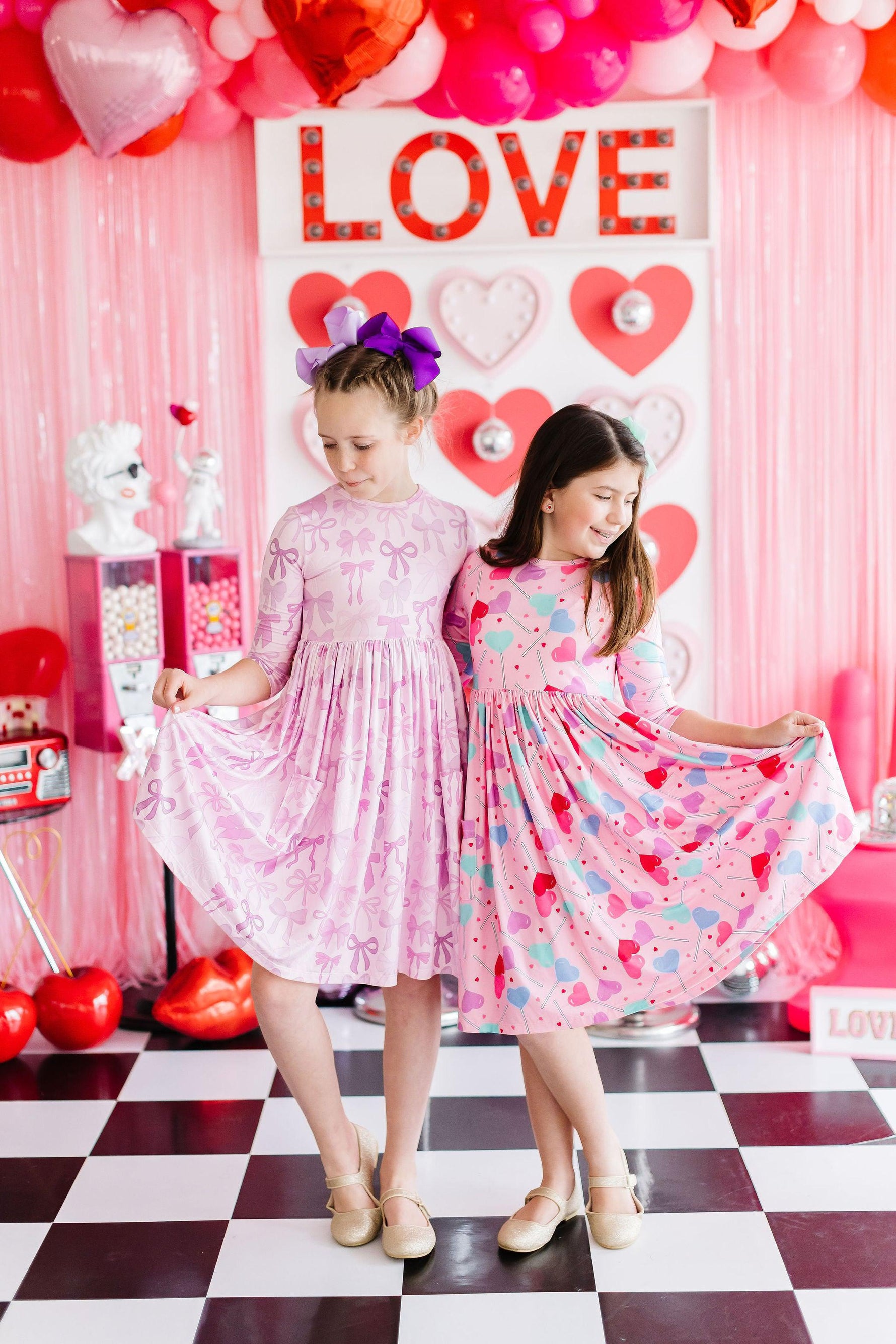 Twinkle Ties 3/4 Sleeve Pocket Twirl Dress - Image 3