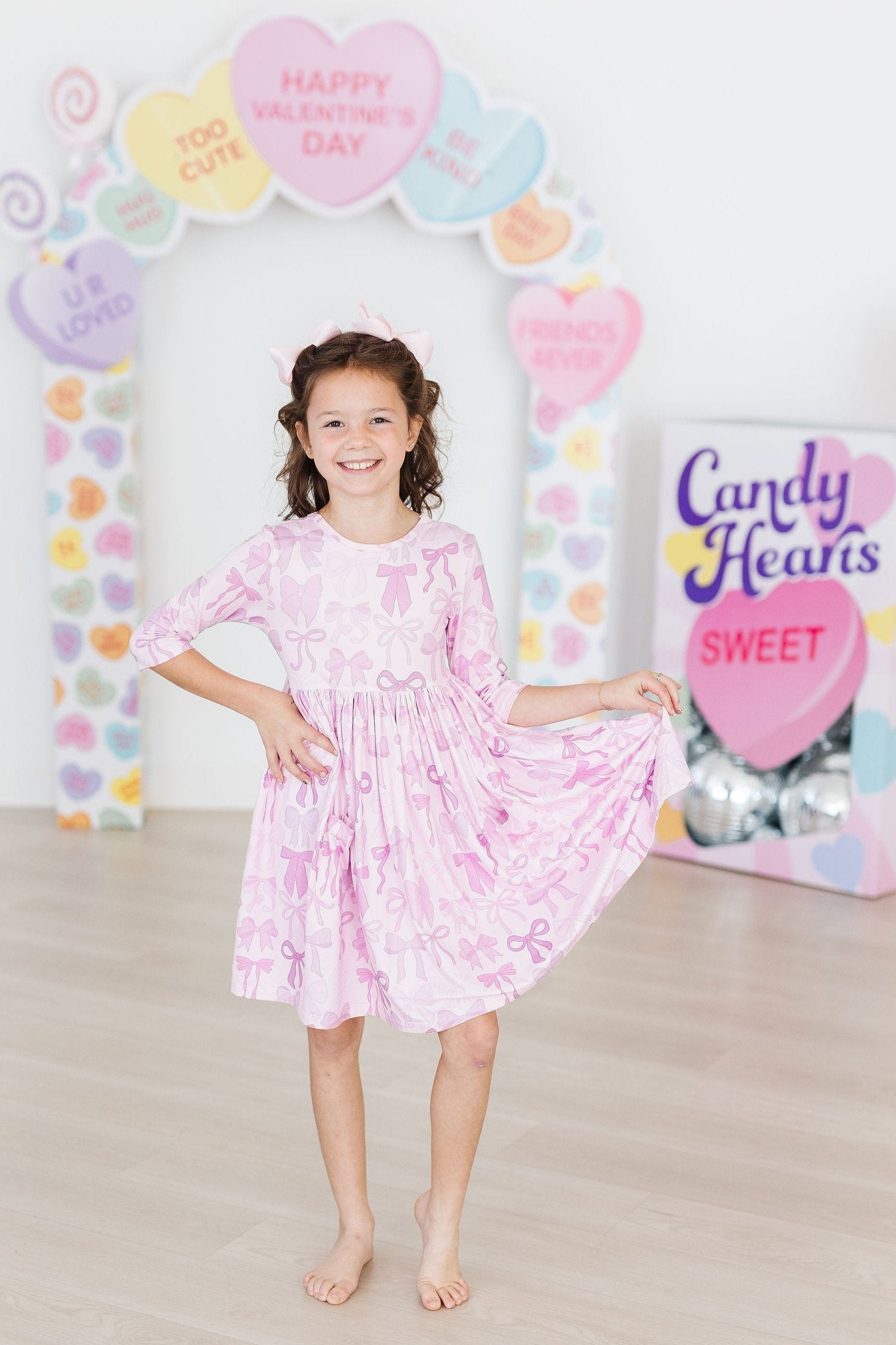 Twinkle Ties 3/4 Sleeve Pocket Twirl Dress - Image 5