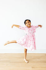 Twirling en Pointe 3/4 Sleeve Ruffle Twirl Dress - Image 3
