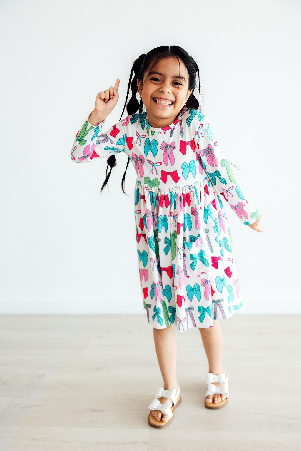 Twirls & Ties L/S Pocket Twirl Dress - Image 2