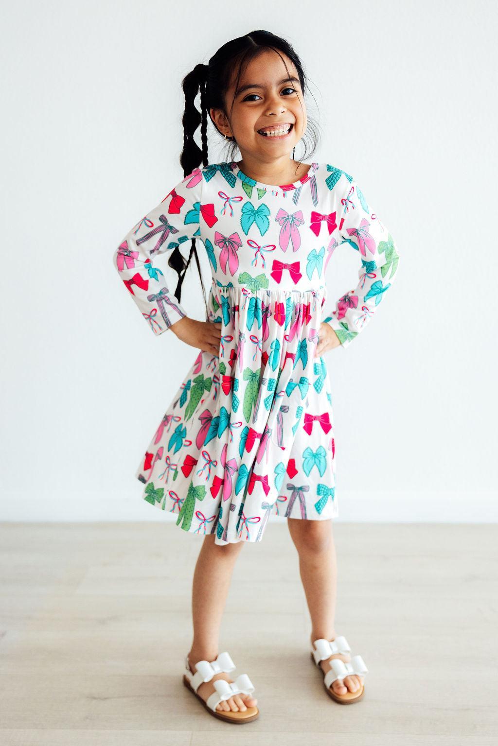 Twirls & Ties L/S Pocket Twirl Dress - Image 3