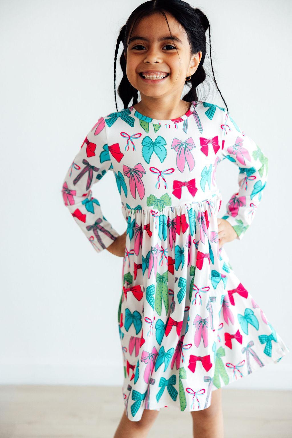 Twirls & Ties L/S Pocket Twirl Dress - Image 4