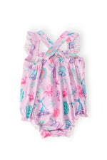Under the Sea Ruffle Cross Back Romper - Image 2