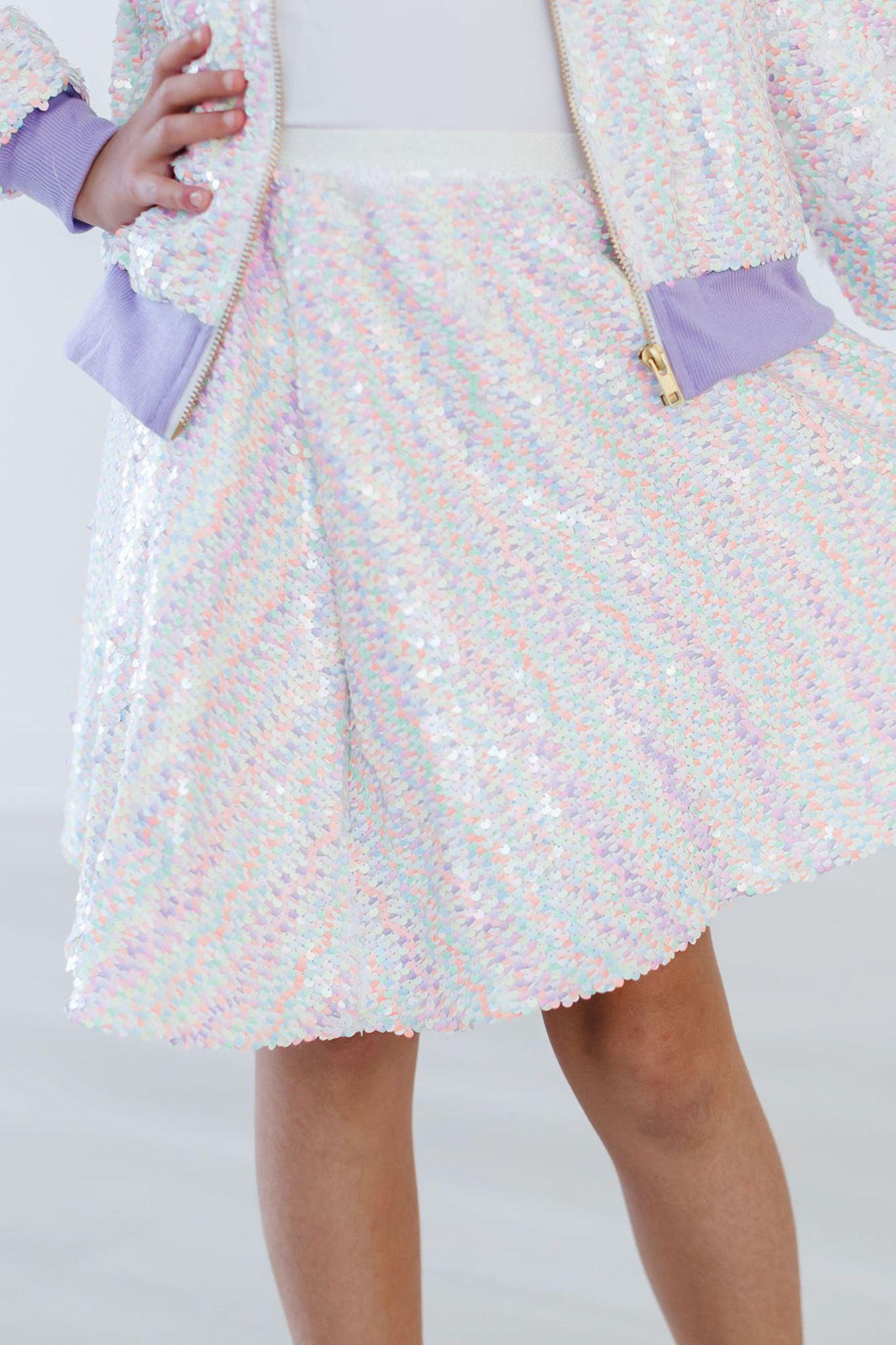Unicorn Flip Sequin Twirl Skort - Image 4