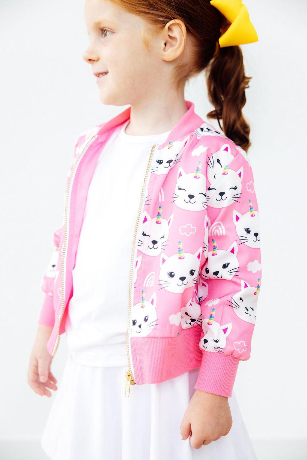 Unicorn Kitties Satin Jacket - Image 6