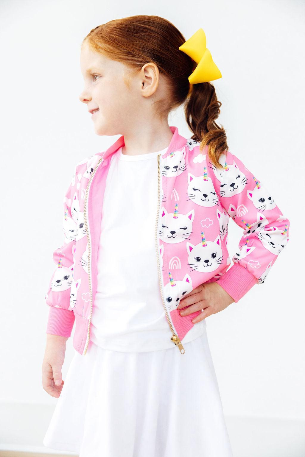 Unicorn Kitties Satin Jacket - Image 7
