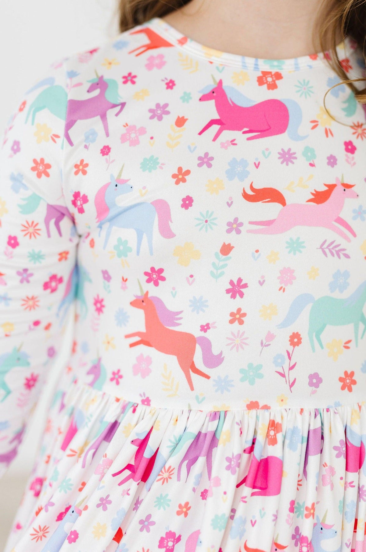 Unicorn Wish 3/4 Sleeve Pocket Twirl Dress - Image 2