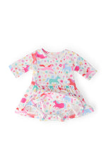 Unicorn Wish 3/4 Sleeve Twirl Bodysuit - Image 3
