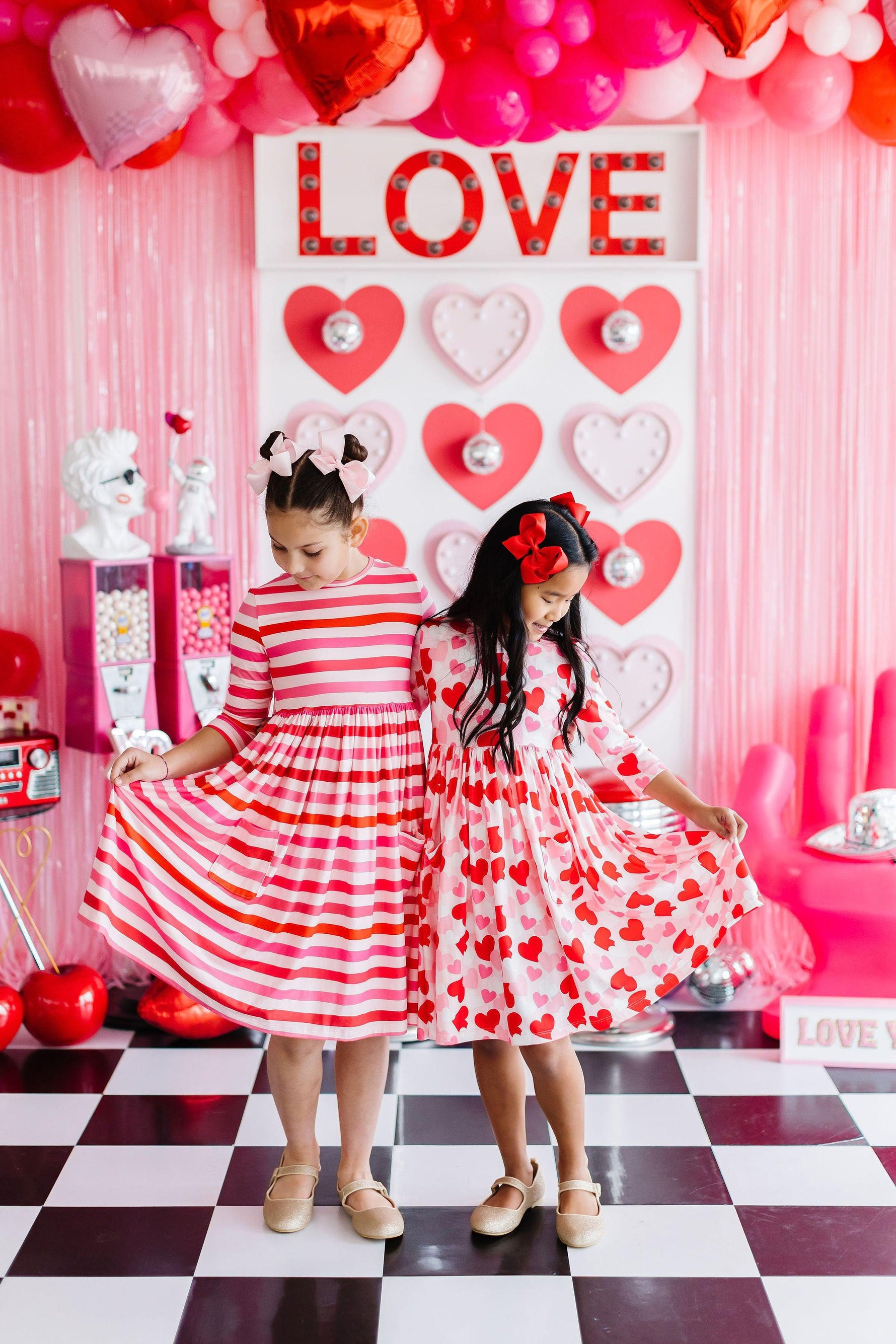 All You Need is Love 3/4 Sleeve Pocket Twirl Dress - Image 2