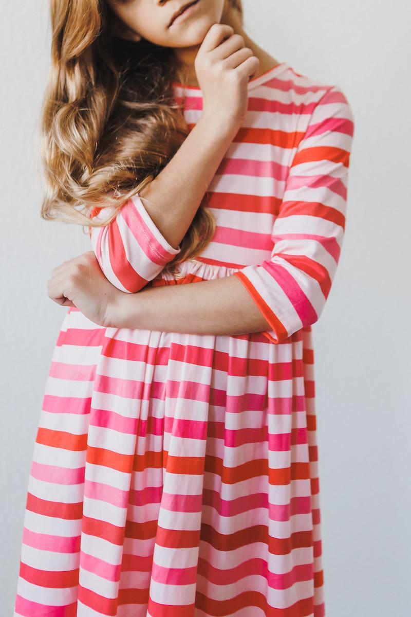 All You Need is Love 3/4 Sleeve Pocket Twirl Dress - Image 3