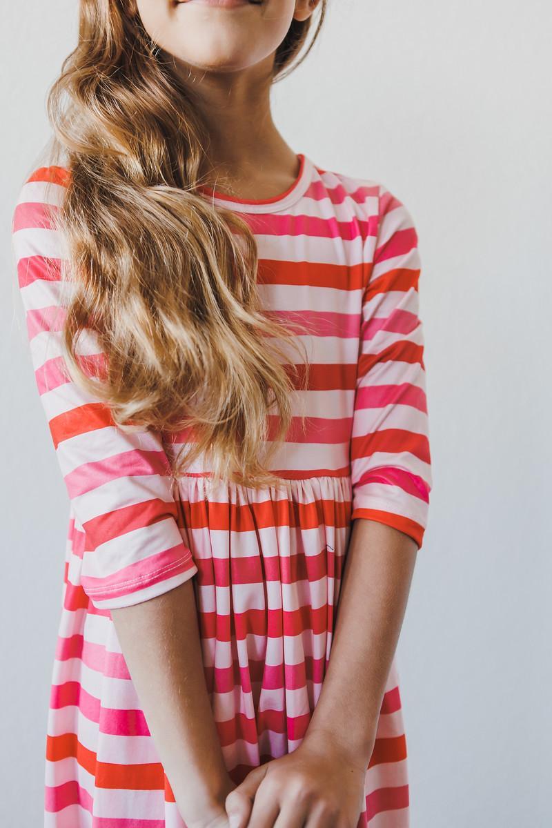 All You Need is Love 3/4 Sleeve Pocket Twirl Dress - Image 5