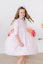 Baby Bunnies 3/4 Sleeve Ruffle Twirl Dress - Image 5